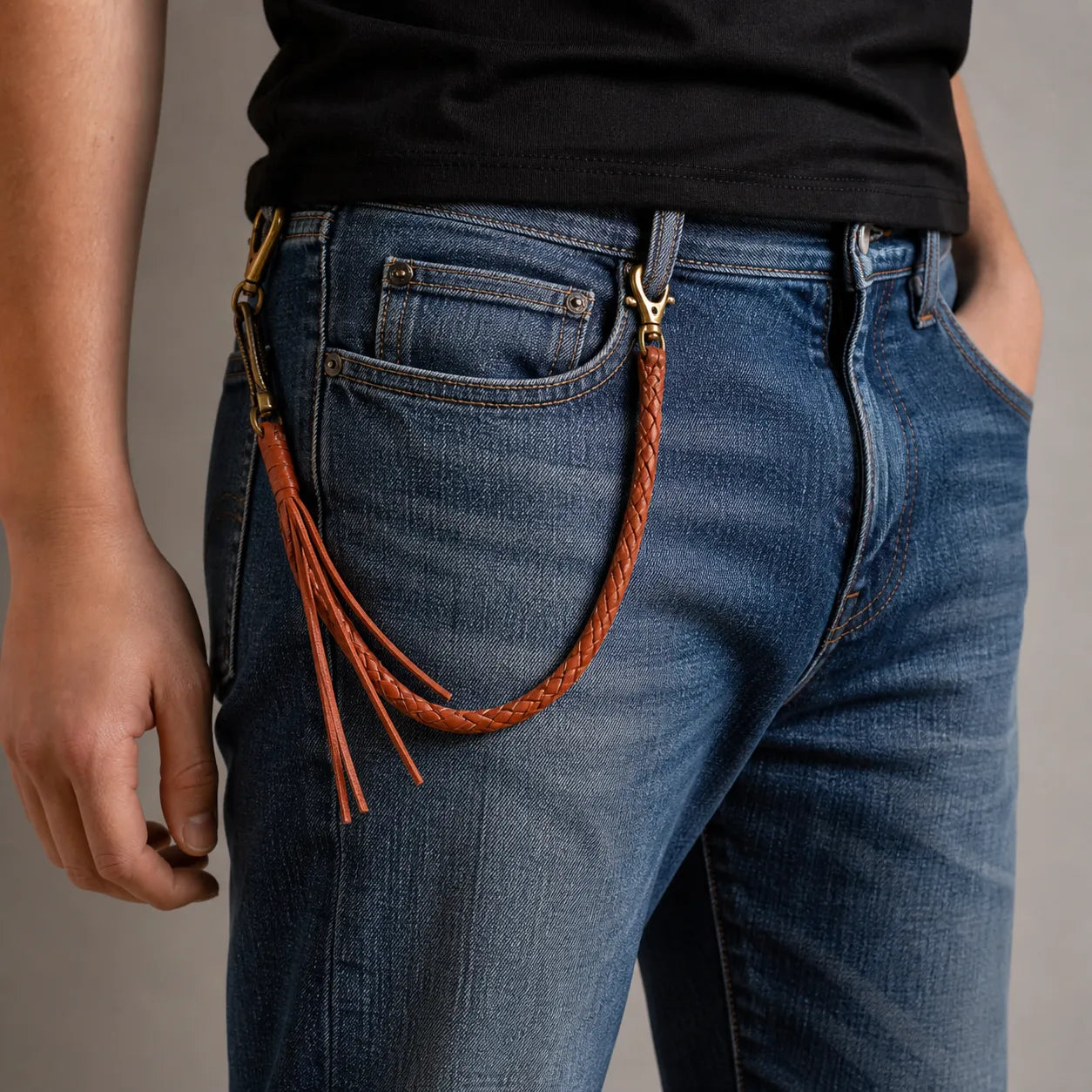 Leather Tassel Jean Chain – Western Accent