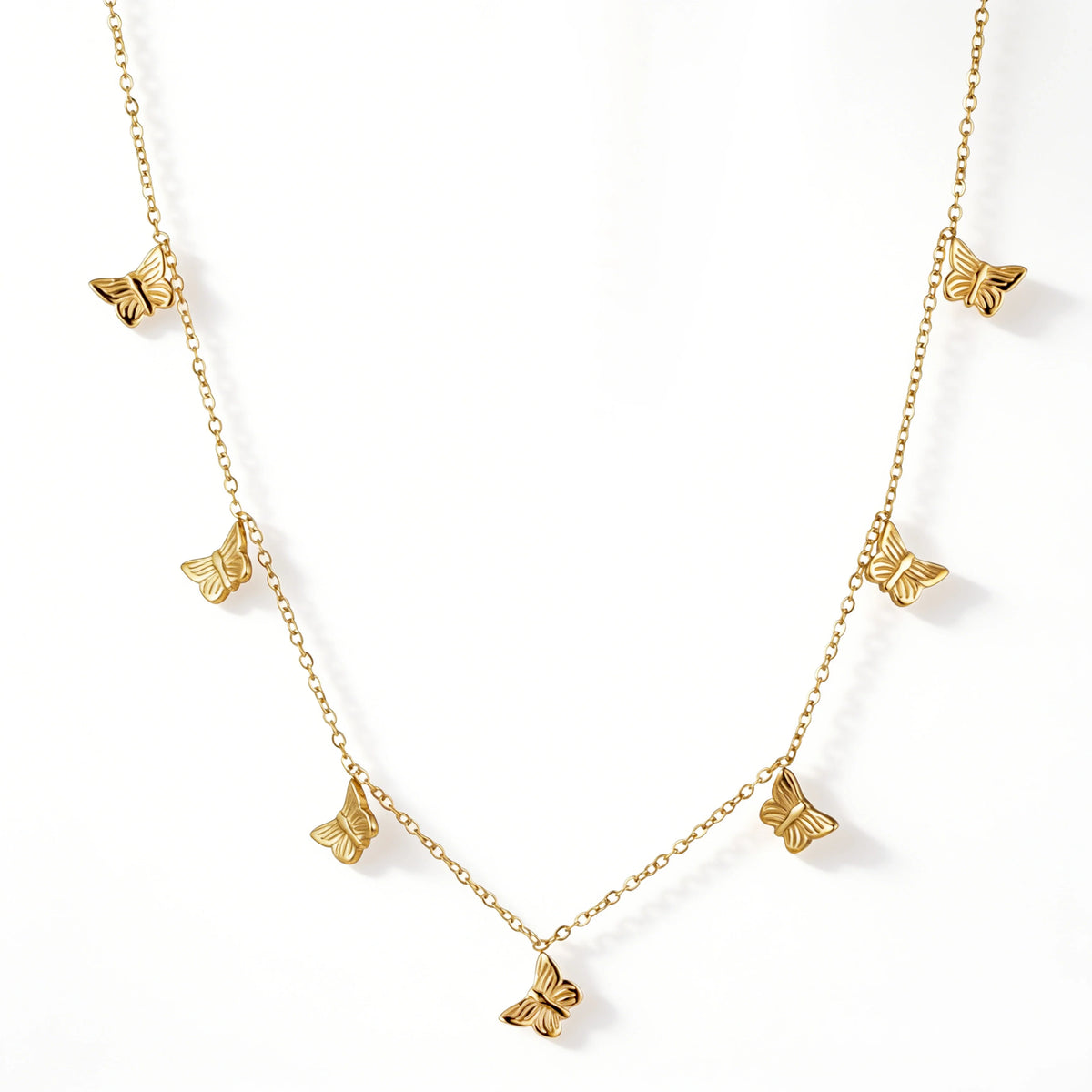 Gold-Plated Stainless Steel Motif Necklaces