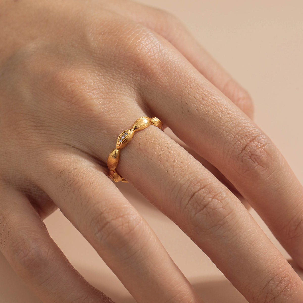 18K Gold-Plated Brass Chain Geometric Open Rings | 5 Styles