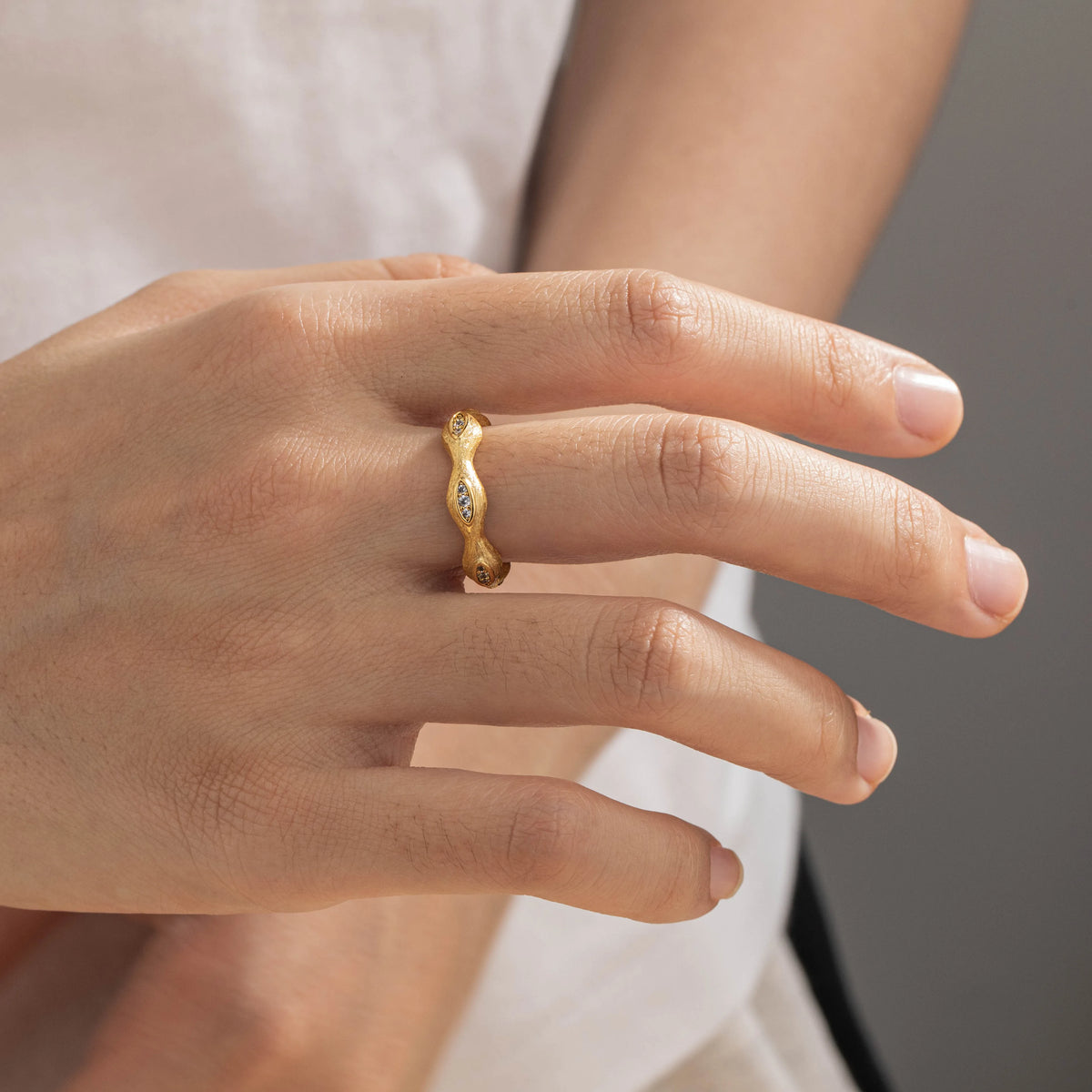 18K Gold-Plated Brass Chain Geometric Open Rings | 5 Styles