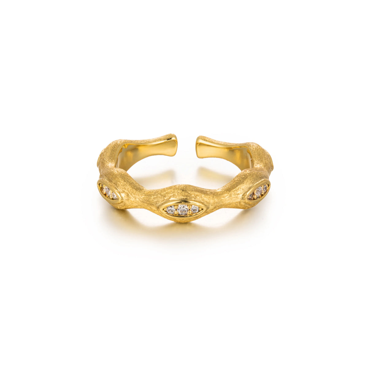 18K Gold-Plated Brass Chain Geometric Open Rings | 5 Styles