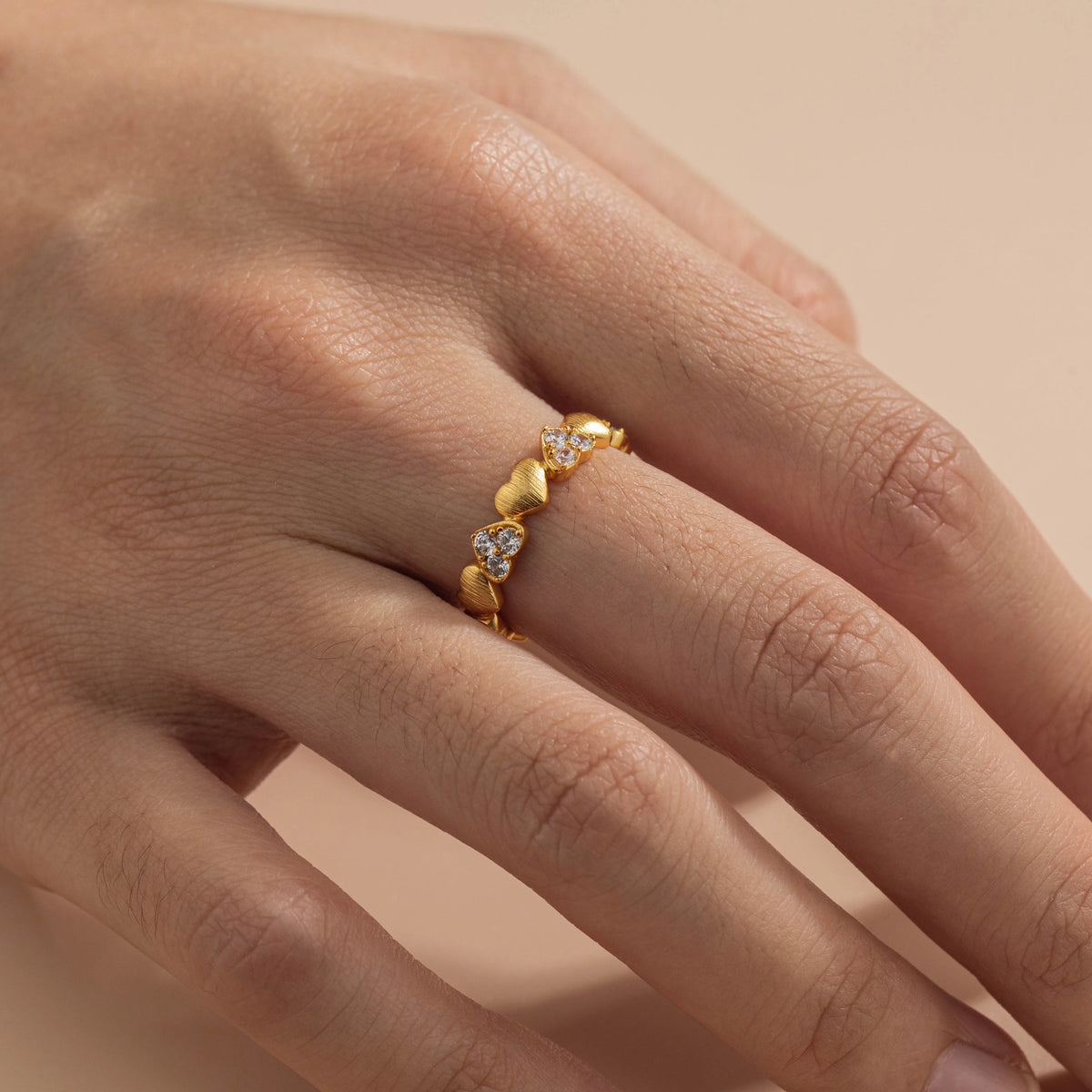 18K Gold-Plated Brass Chain Geometric Open Rings | 5 Styles