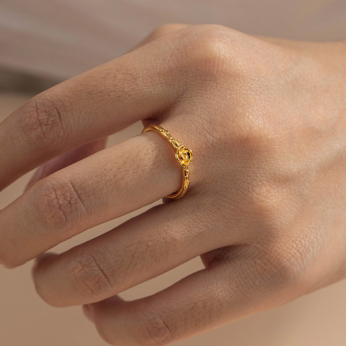 18K Gold-Plated Brass Heart & Flower Open Rings | 3 Styles