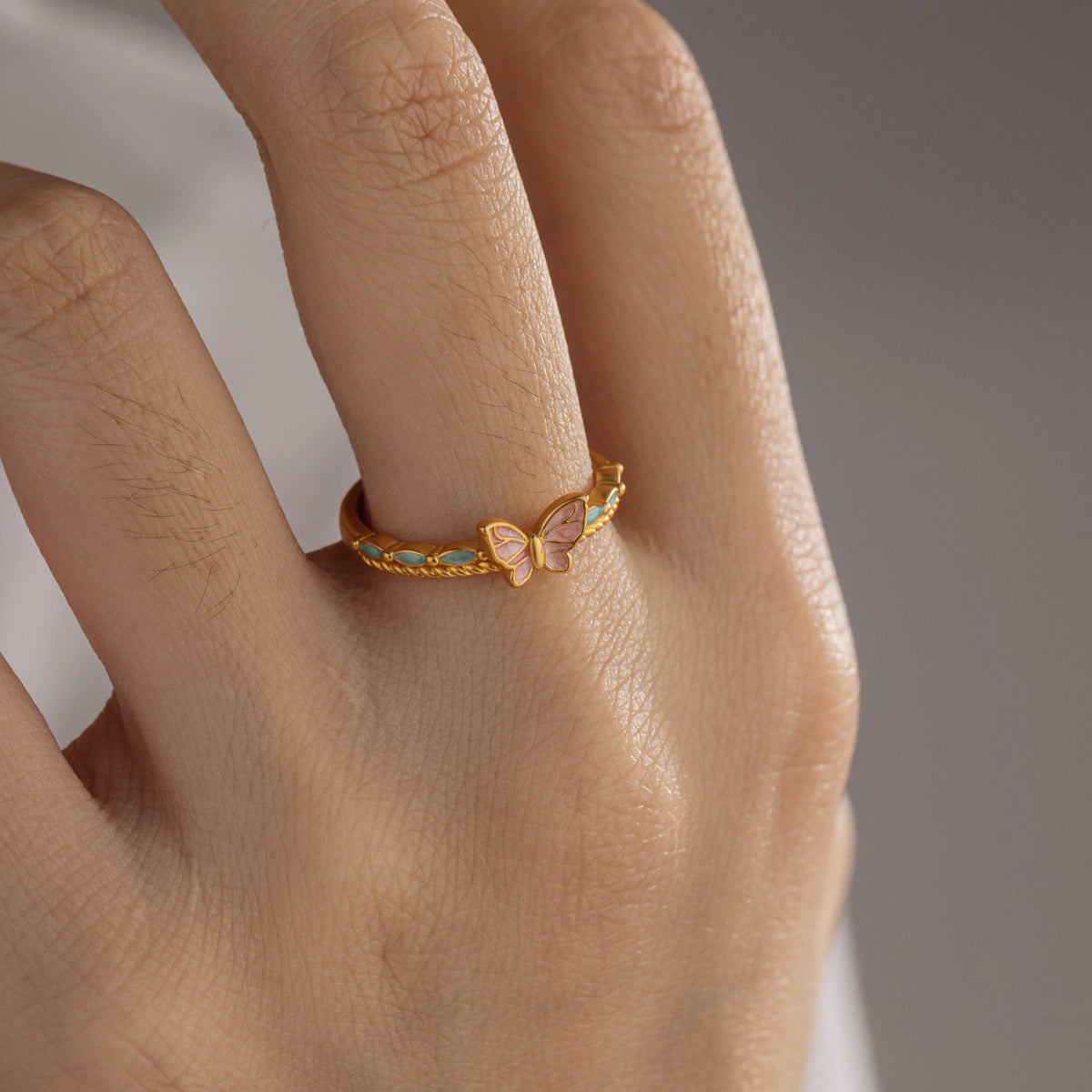 18K Gold-Plated Brass Heart & Flower Open Rings | 3 Styles