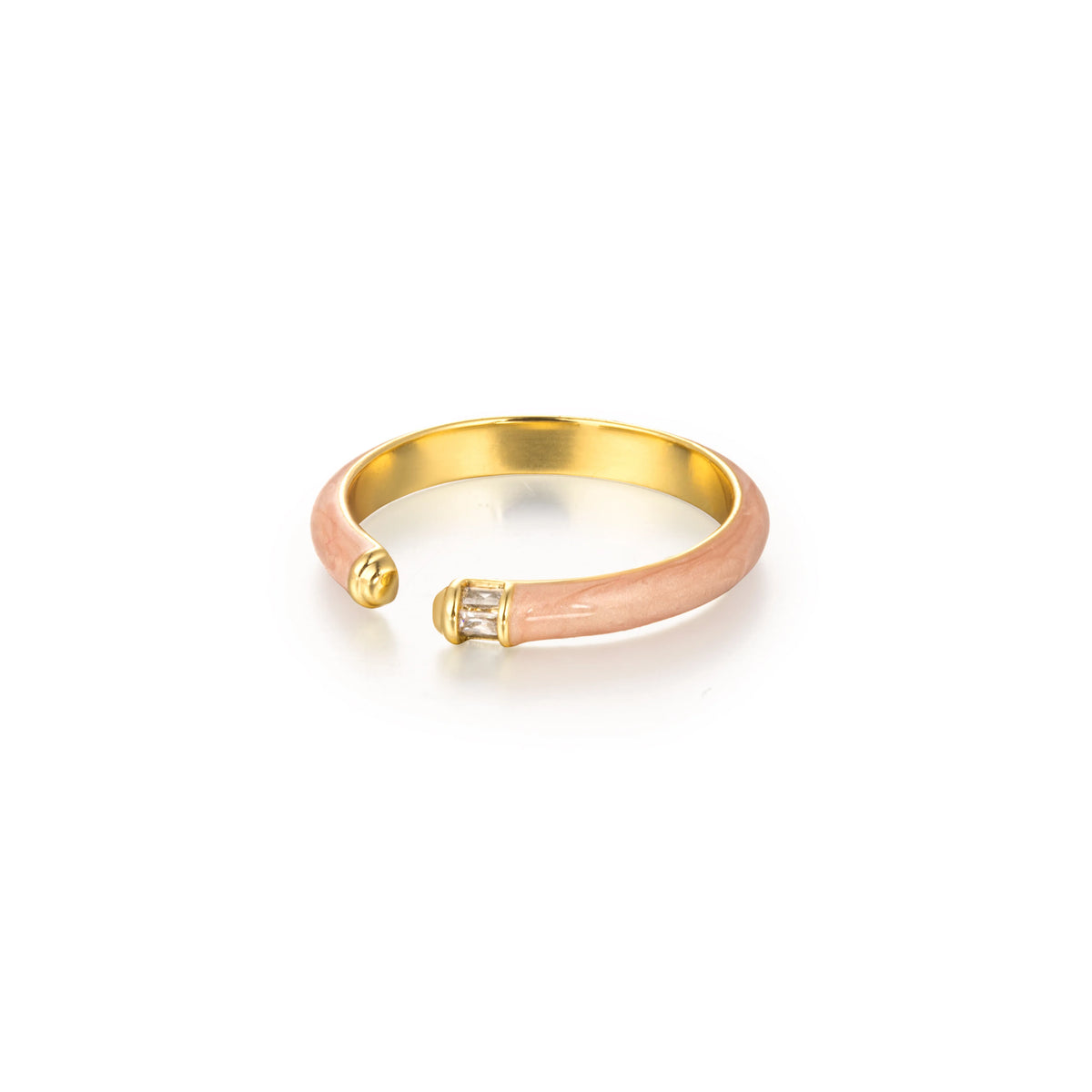 18K Gold-Plated Brass Multicolor CZ Open Rings | 15 Styles