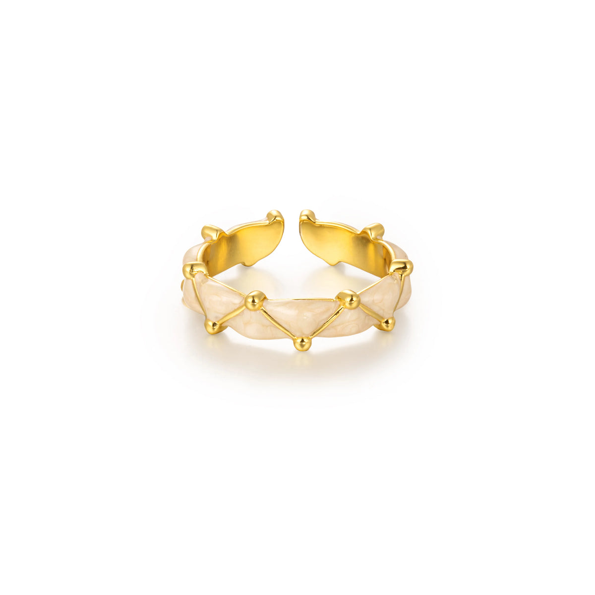 18K Gold-Plated Brass Multicolor CZ Open Rings | 15 Styles