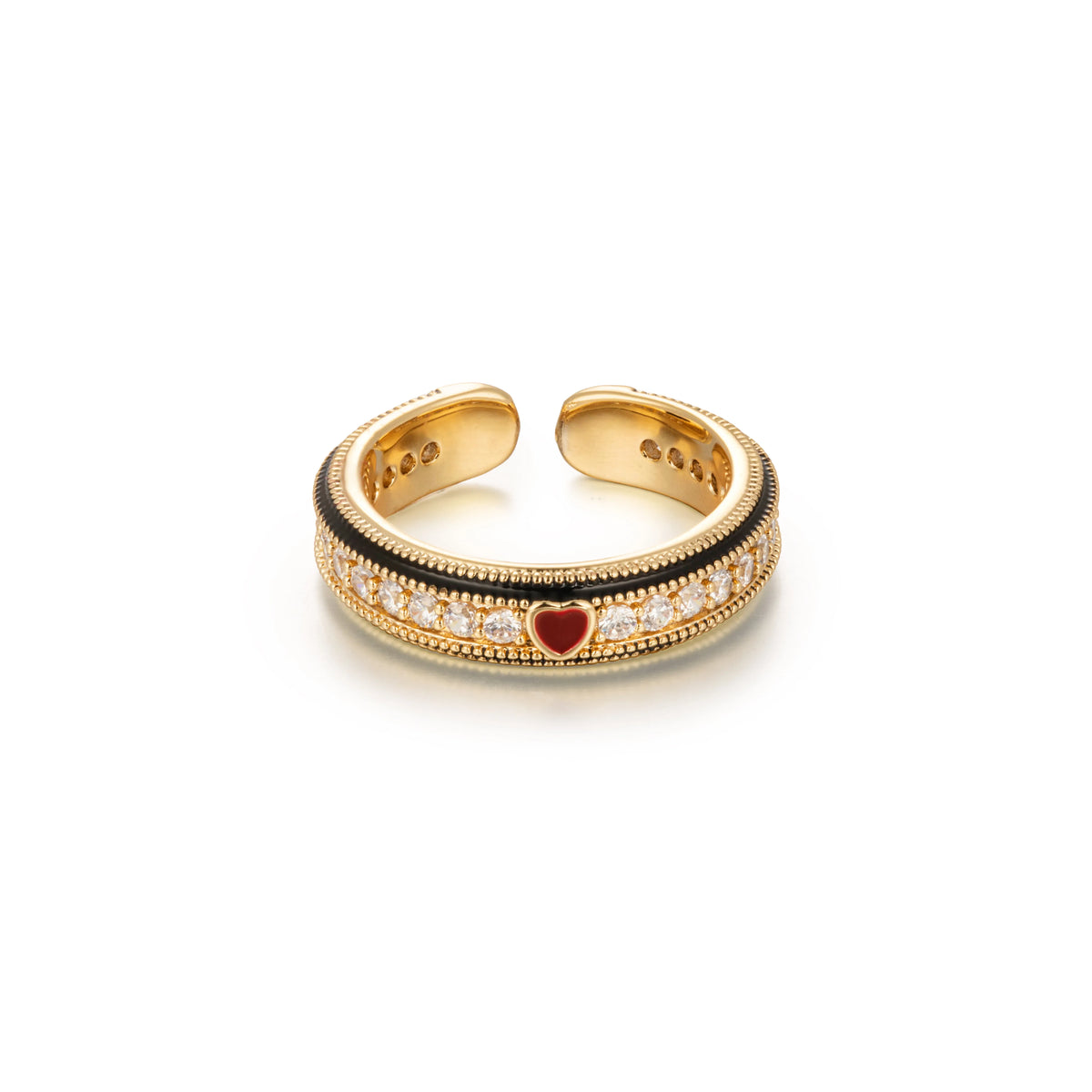 18K Gold-Plated Brass Multicolor CZ Open Rings | 15 Styles