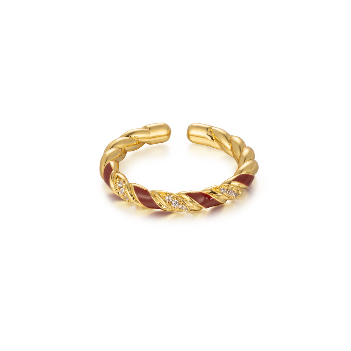 18K Gold-Plated Brass Multicolor CZ Open Rings | 15 Styles