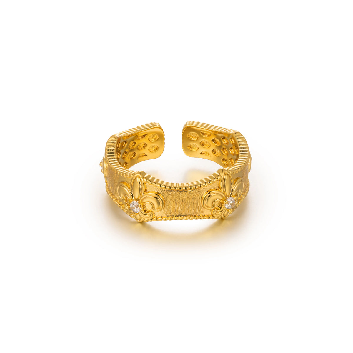 18K Gold-Plated Copper Cubic Zirconia Ring | 6 Styles