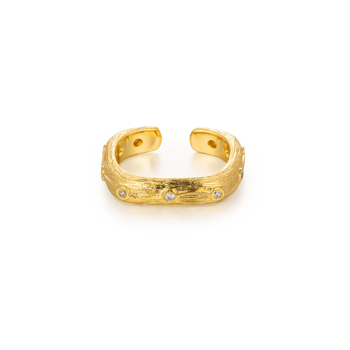 18K Gold-Plated Copper Cubic Zirconia Ring | 6 Styles