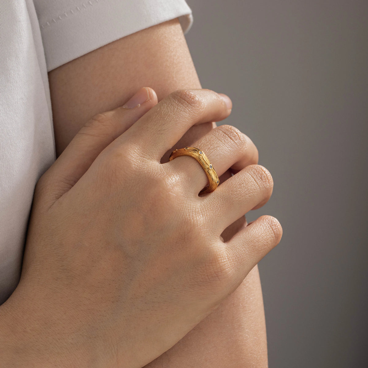 18K Gold-Plated Copper Cubic Zirconia Ring | 6 Styles