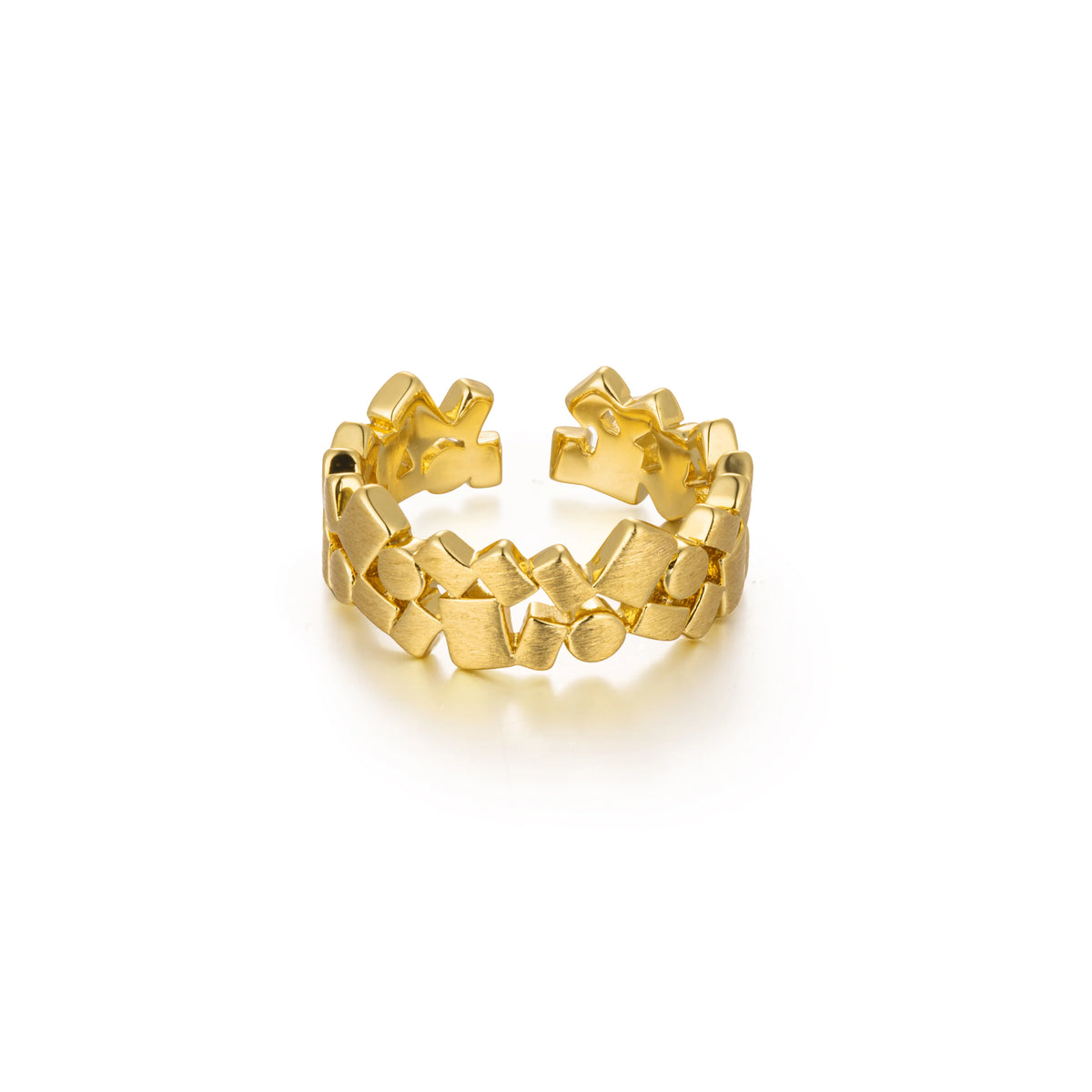 18K Gold-Plated Copper Cubic Zirconia Ring | 6 Styles