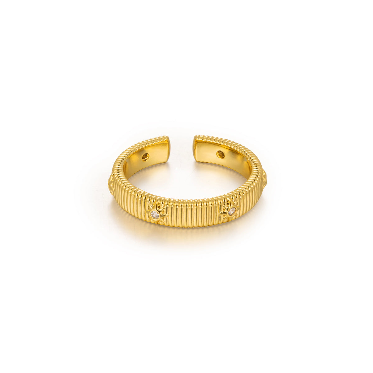 18K Gold-Plated Copper Cubic Zirconia Ring | 6 Styles