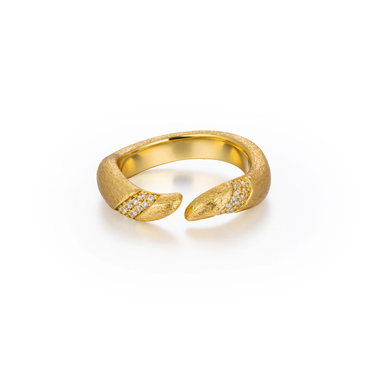 18K Gold-Plated Copper Synthetic Cubic Zirconia Open Rings | 10 Styles