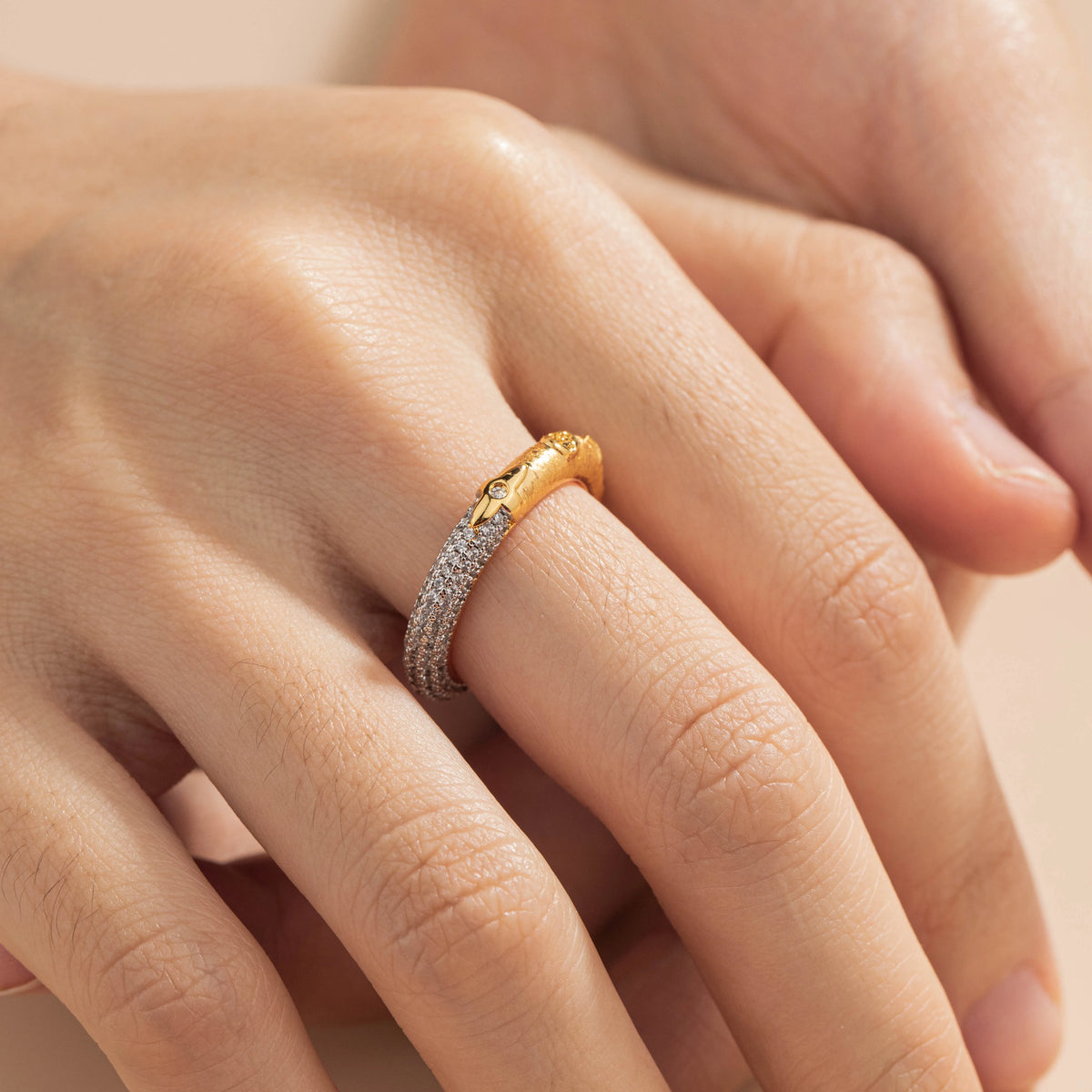 18K Gold-Plated Copper Synthetic Cubic Zirconia Open Rings | 10 Styles