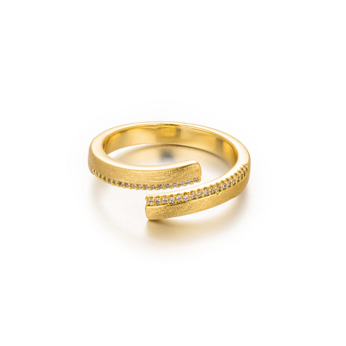 18K Gold PVD Copper Wholesale Gemstone Open Rings | 10 Styles