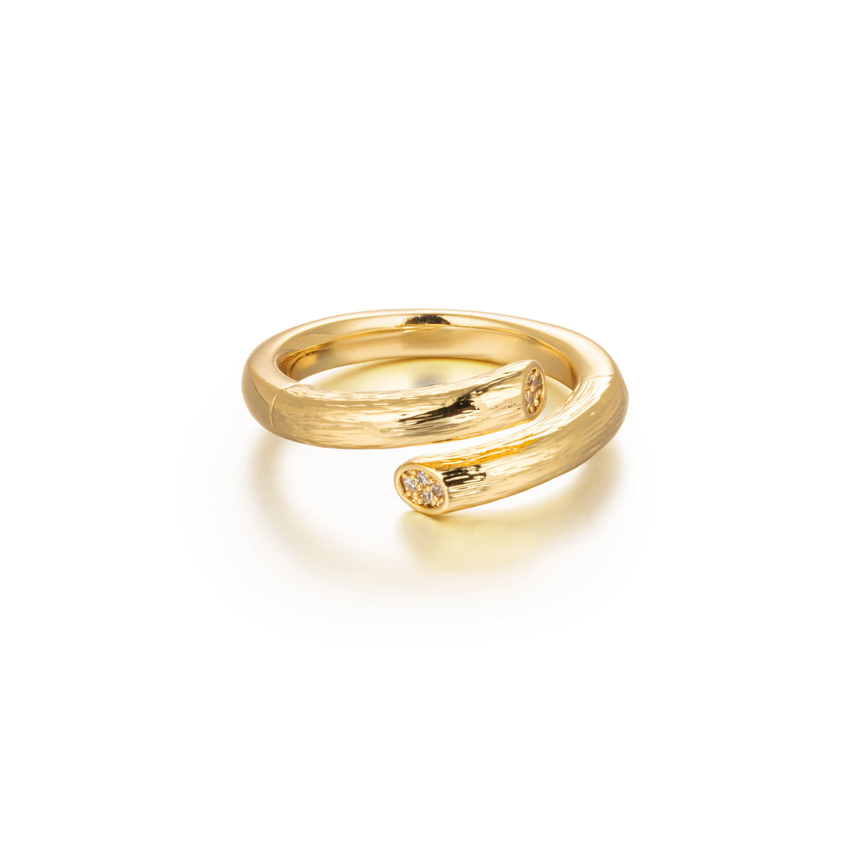 18K Gold PVD Copper Wholesale Gemstone Open Rings | 10 Styles