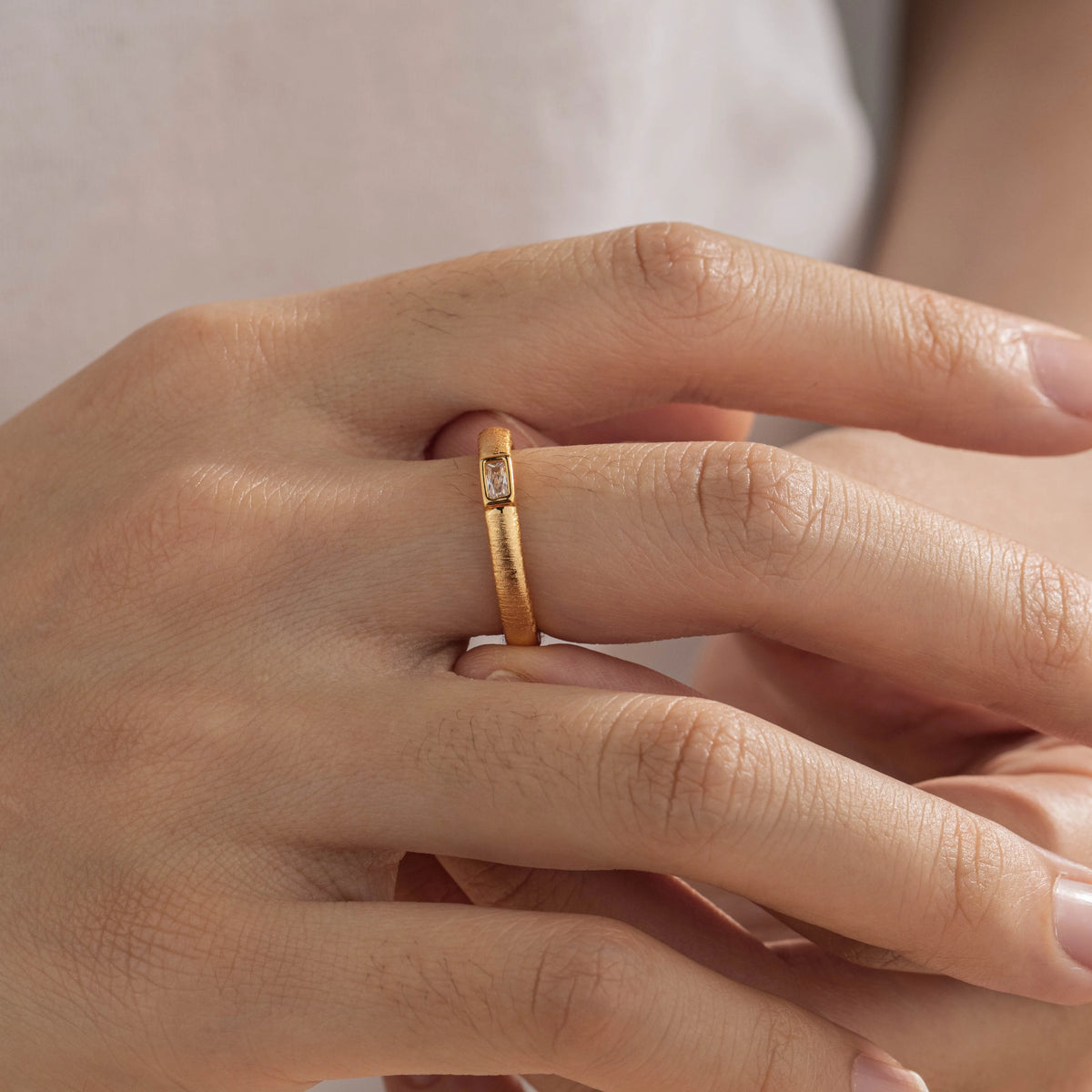 18K Gold PVD Copper Wholesale Gemstone Open Rings | 10 Styles