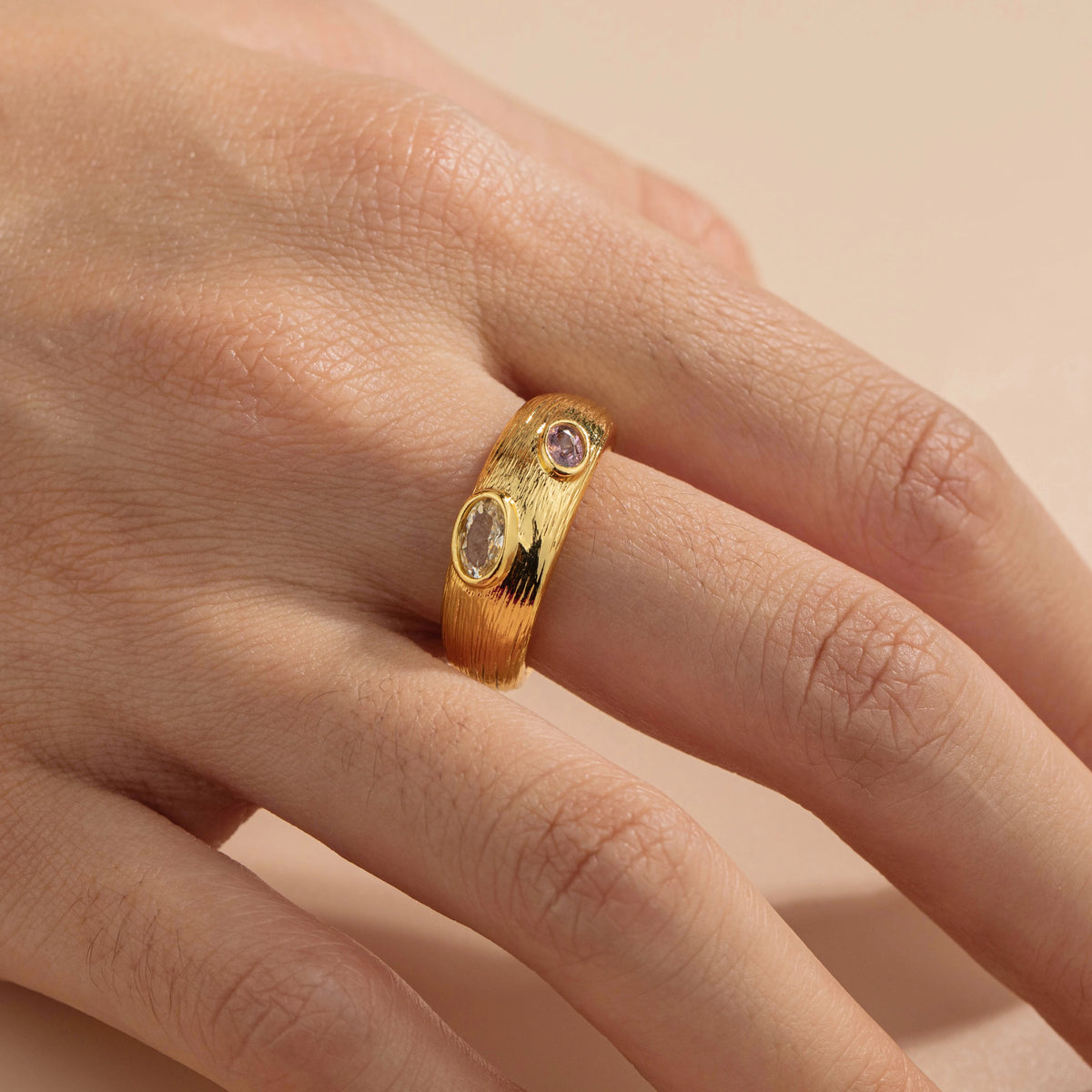 18K Gold-Plated Brass Multicolor CZ Open Rings | 15 Styles