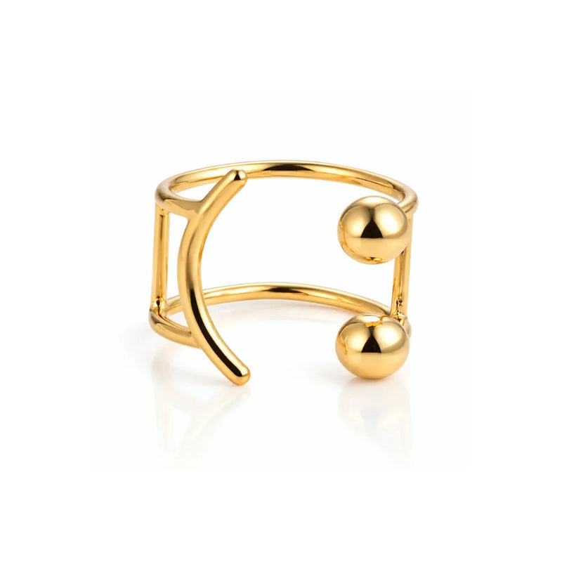 Gold-Plated Brass Statement & Animal Open Rings – 6 Styles