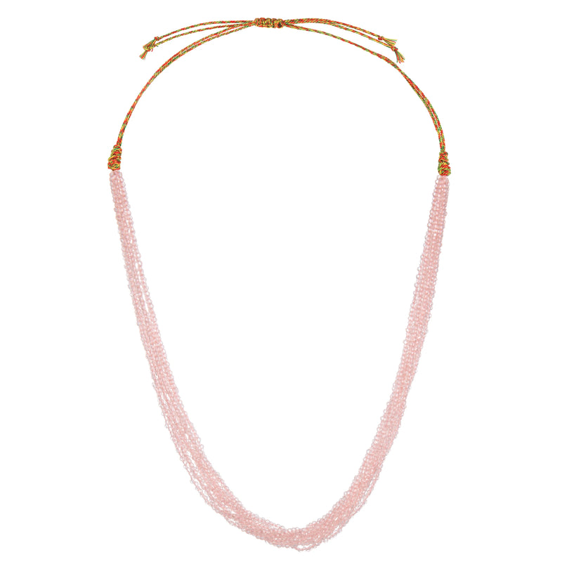 Wholesale Pink Crystal Multi-Strand Necklace