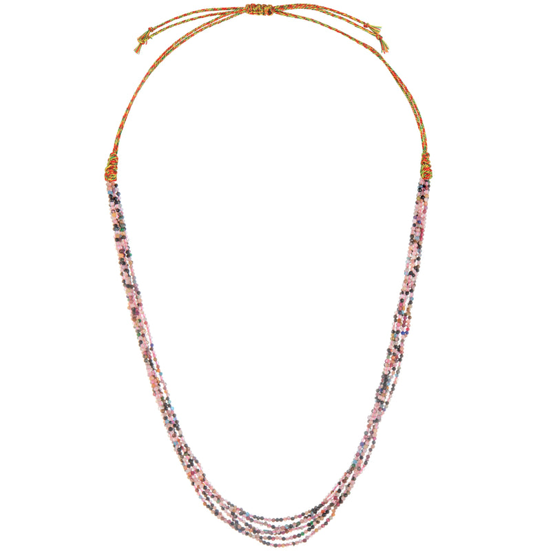 Wholesale Mixed Natural Stone Multi-Strand Necklace
