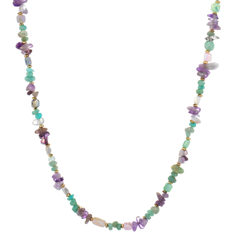 Chip Bead Long Necklace