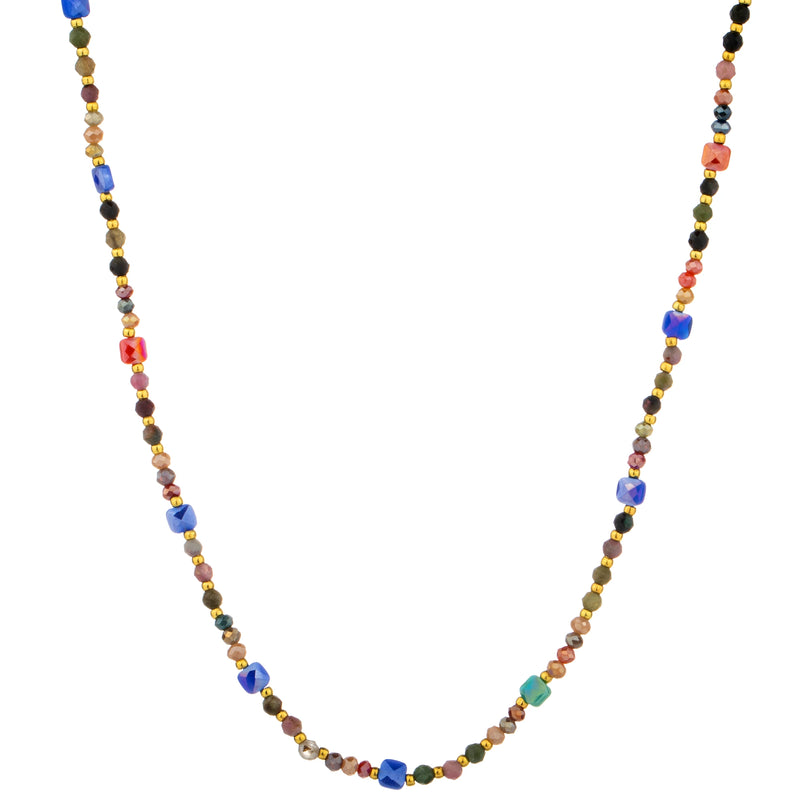 Delicate Mixed Bead Long Necklace