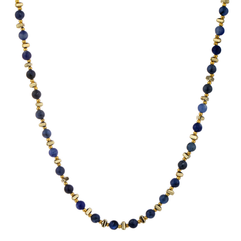 Rounded Bead Long Necklace