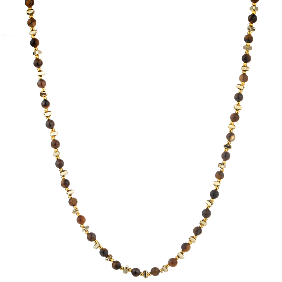 Rounded Bead Long Necklace - Black