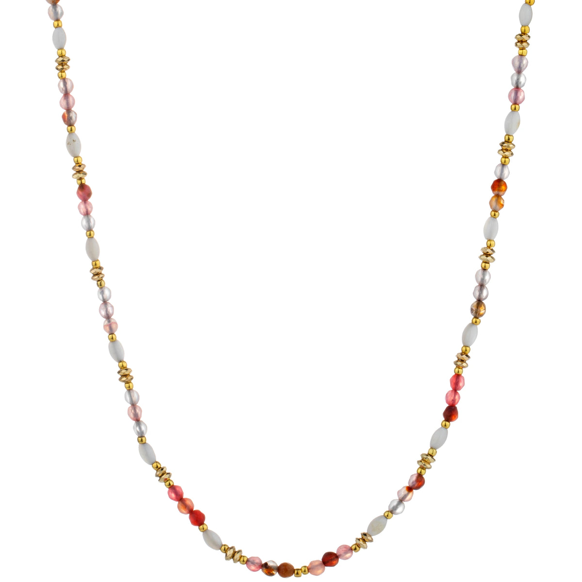 Color Mix Bead Long Necklace - Multicolor