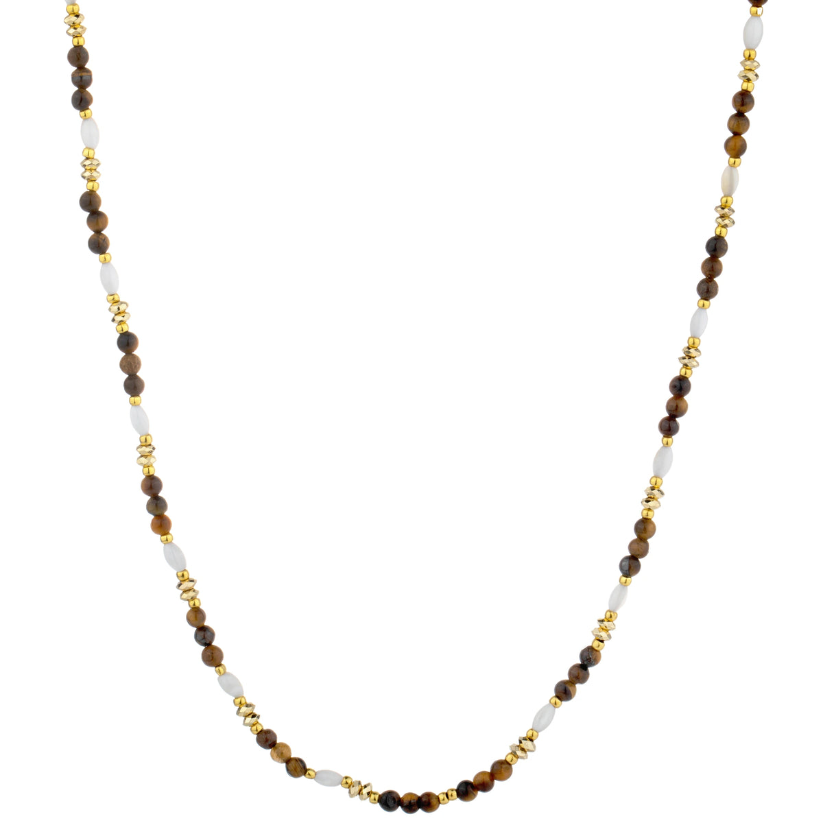 Color Mix Bead Long Necklace - Black