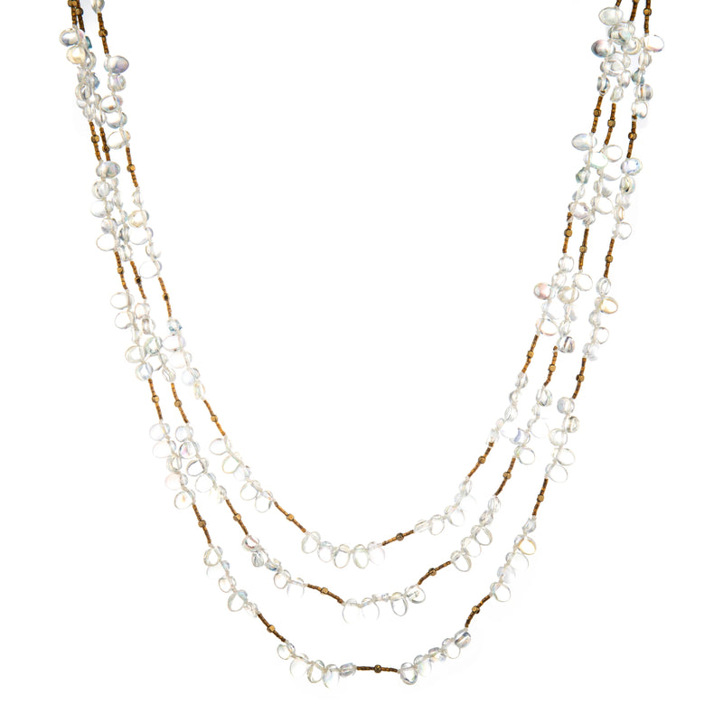 Multi-Strand Bead Long Necklace