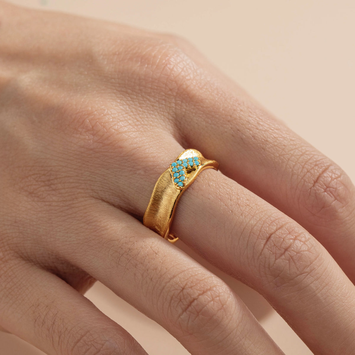 18K Gold-Plated Brass Chain & Geometric Open Rings | 7 Styles