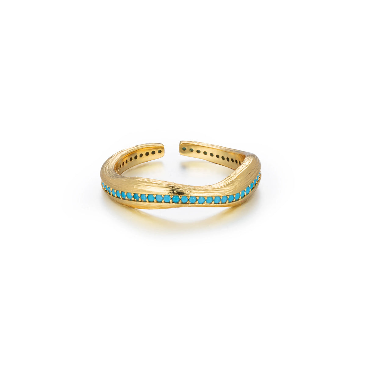 18K Gold-Plated Brass Chain & Geometric Open Rings | 7 Styles