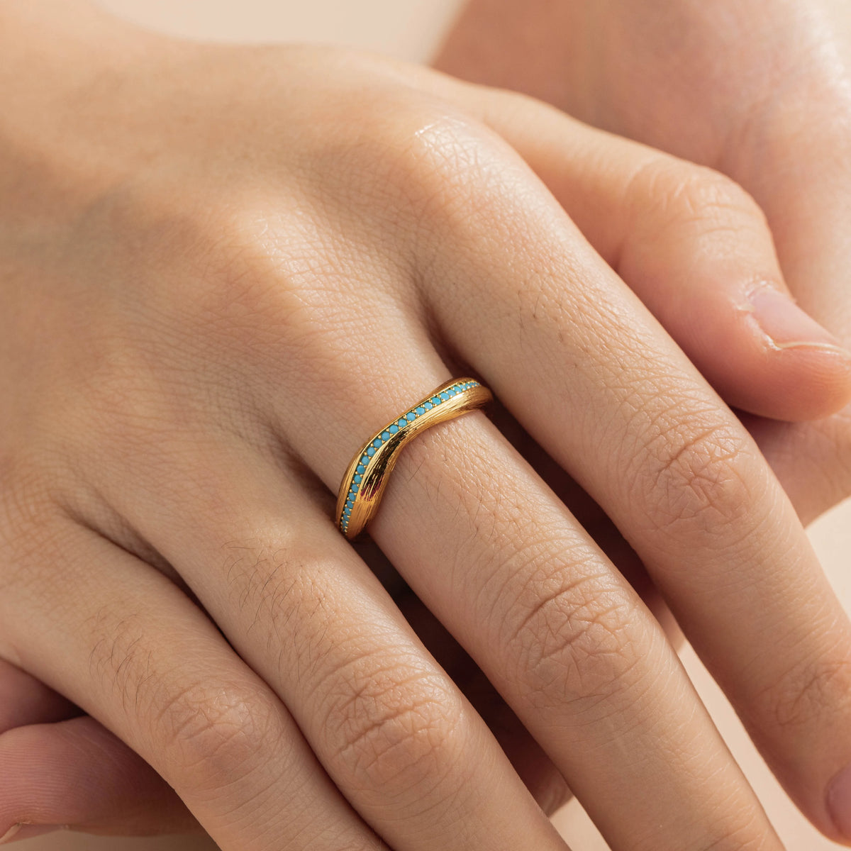 18K Gold-Plated Brass Chain & Geometric Open Rings | 7 Styles