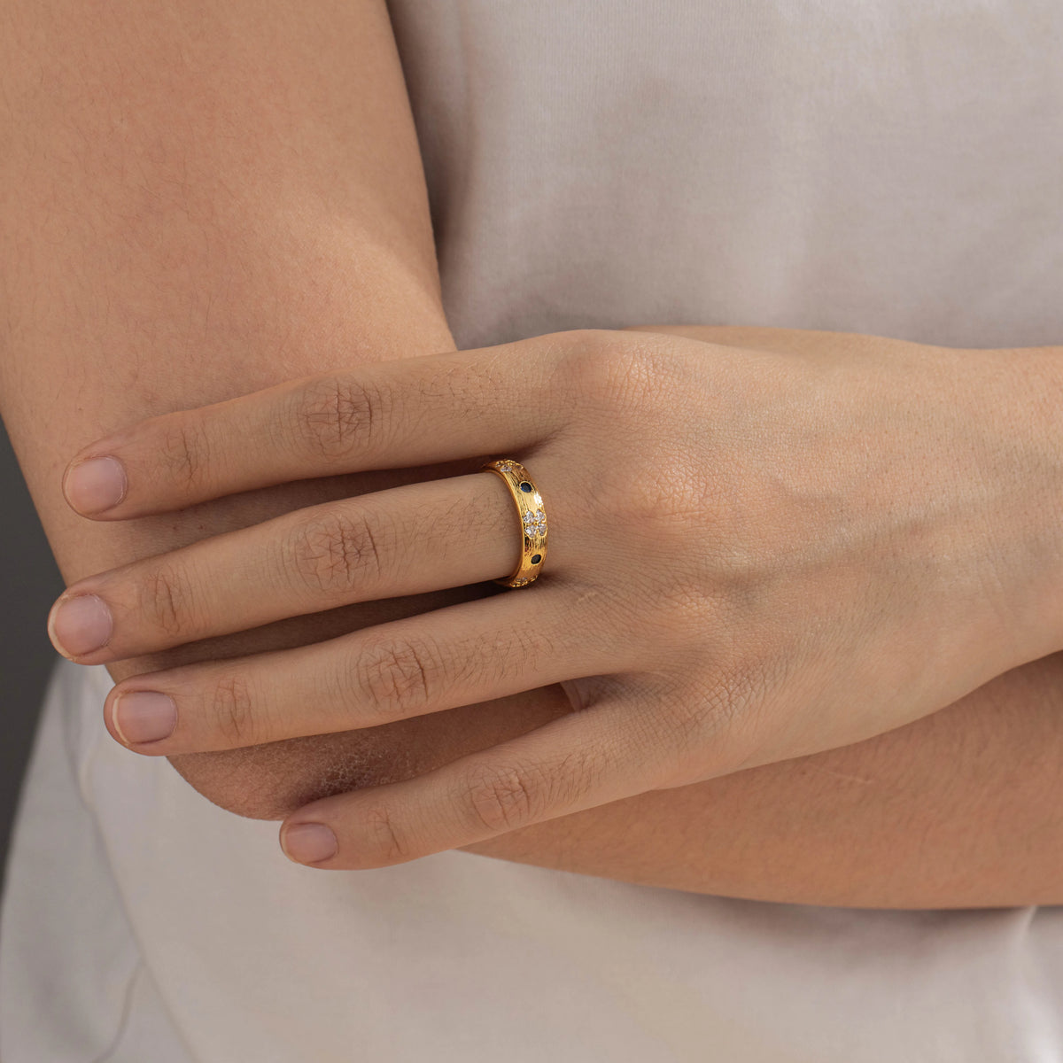 18K Gold-Plated Brass Multicolor CZ Open Rings | 15 Styles