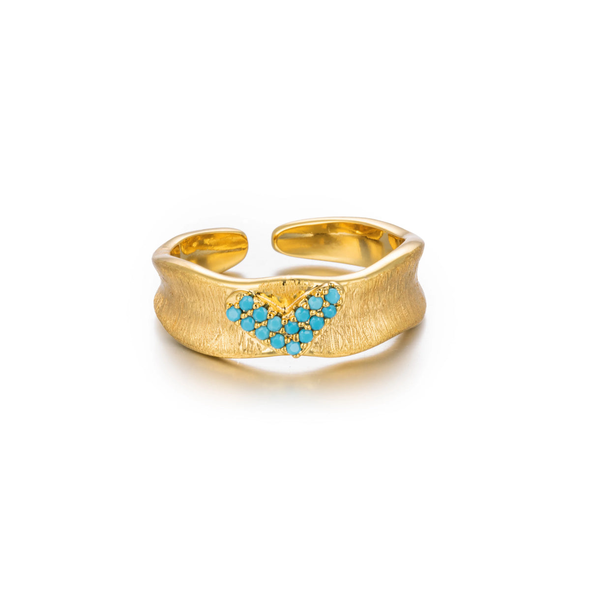 18K Gold-Plated Brass Chain & Geometric Open Rings | 7 Styles