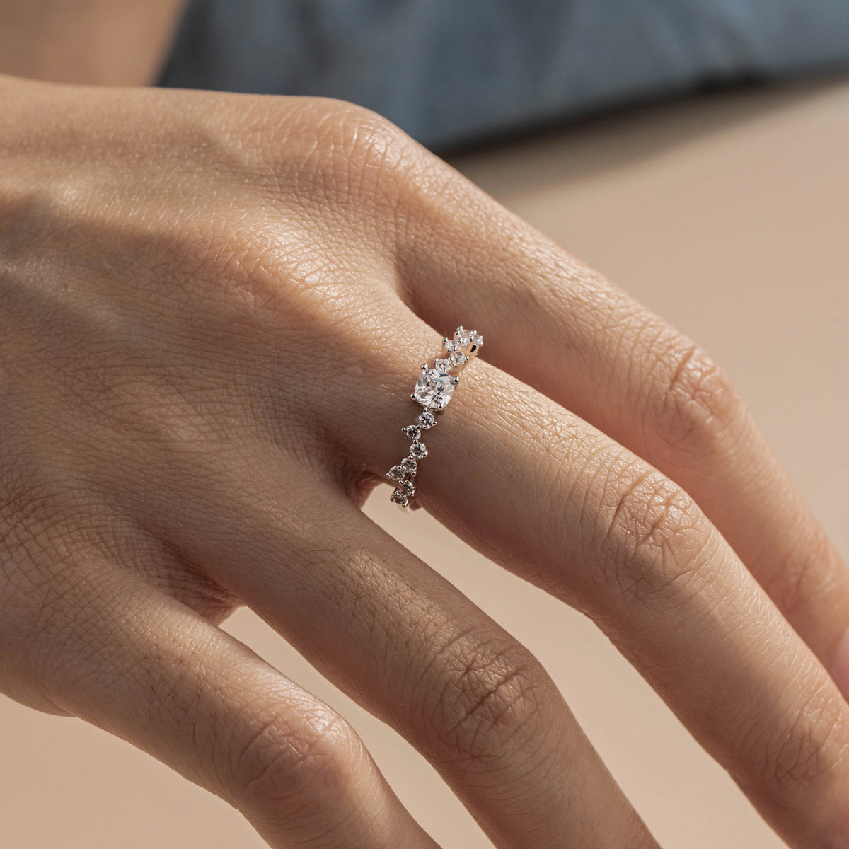 Silver-Tone Brass Cubic Zirconia Open Rings | 3 Styles