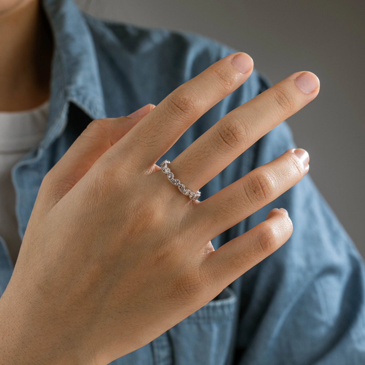 Silver-Tone Brass Geometric Open Rings | 4 Styles