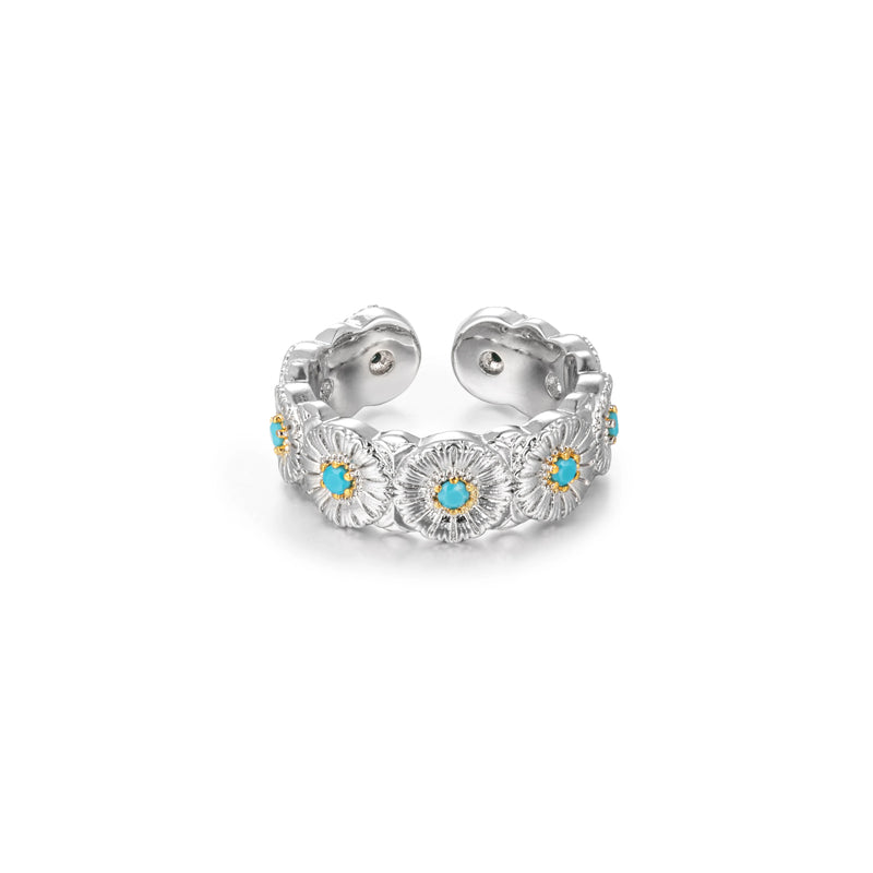 Silver-Tone Brass CZ Statement Open Rings | 4 Styles