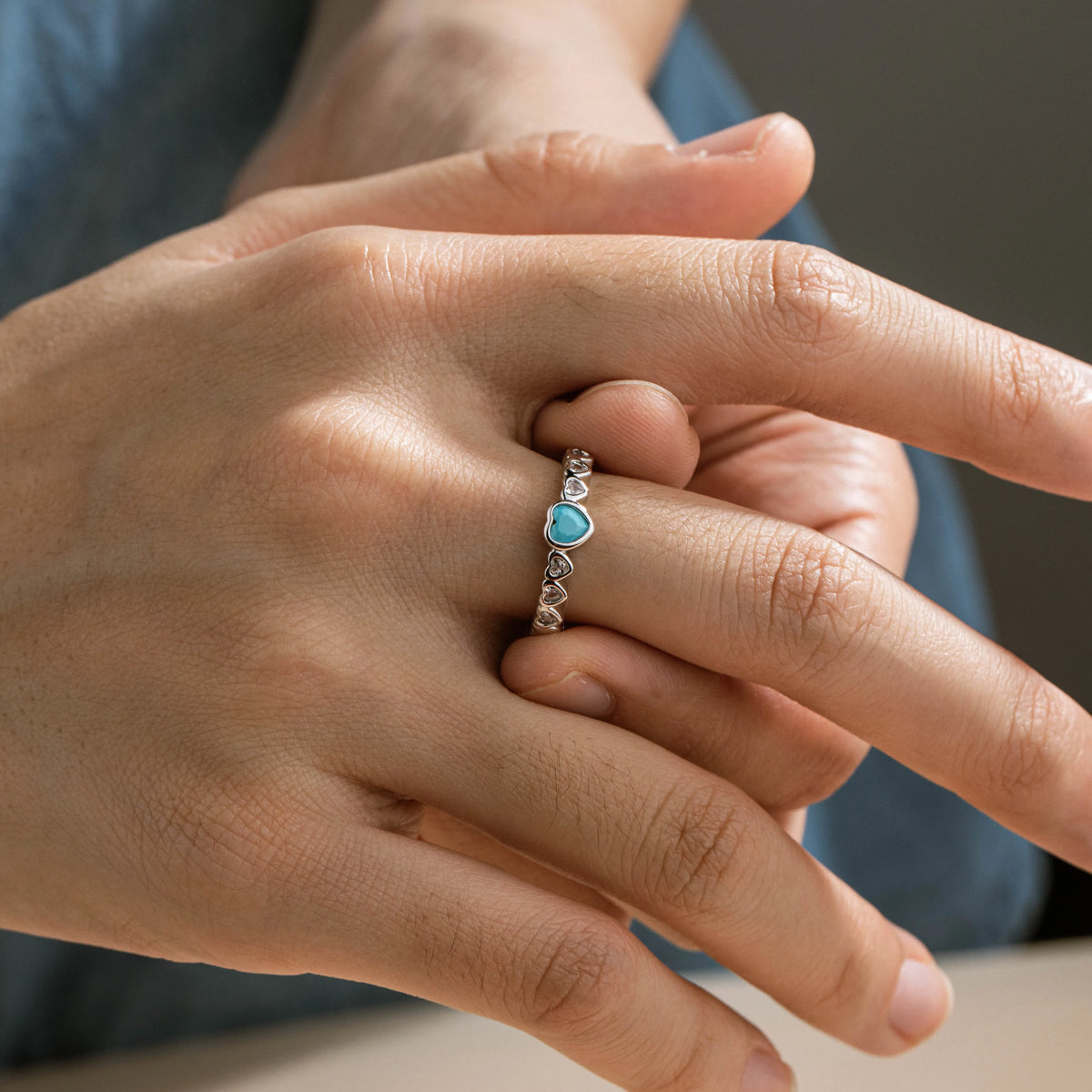 Silver-Tone Brass Open Heart Rings | 4 Styles