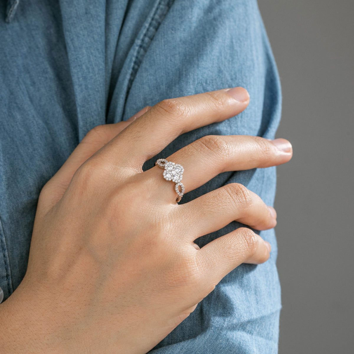 Silver-Tone Brass Open Heart Rings | 4 Styles