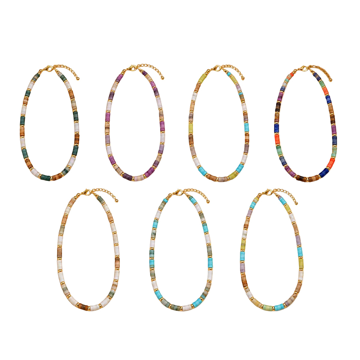 Wholesale Abacus Bead Necklace 7-Piece Set | US JEWELRY WHOLESALE
