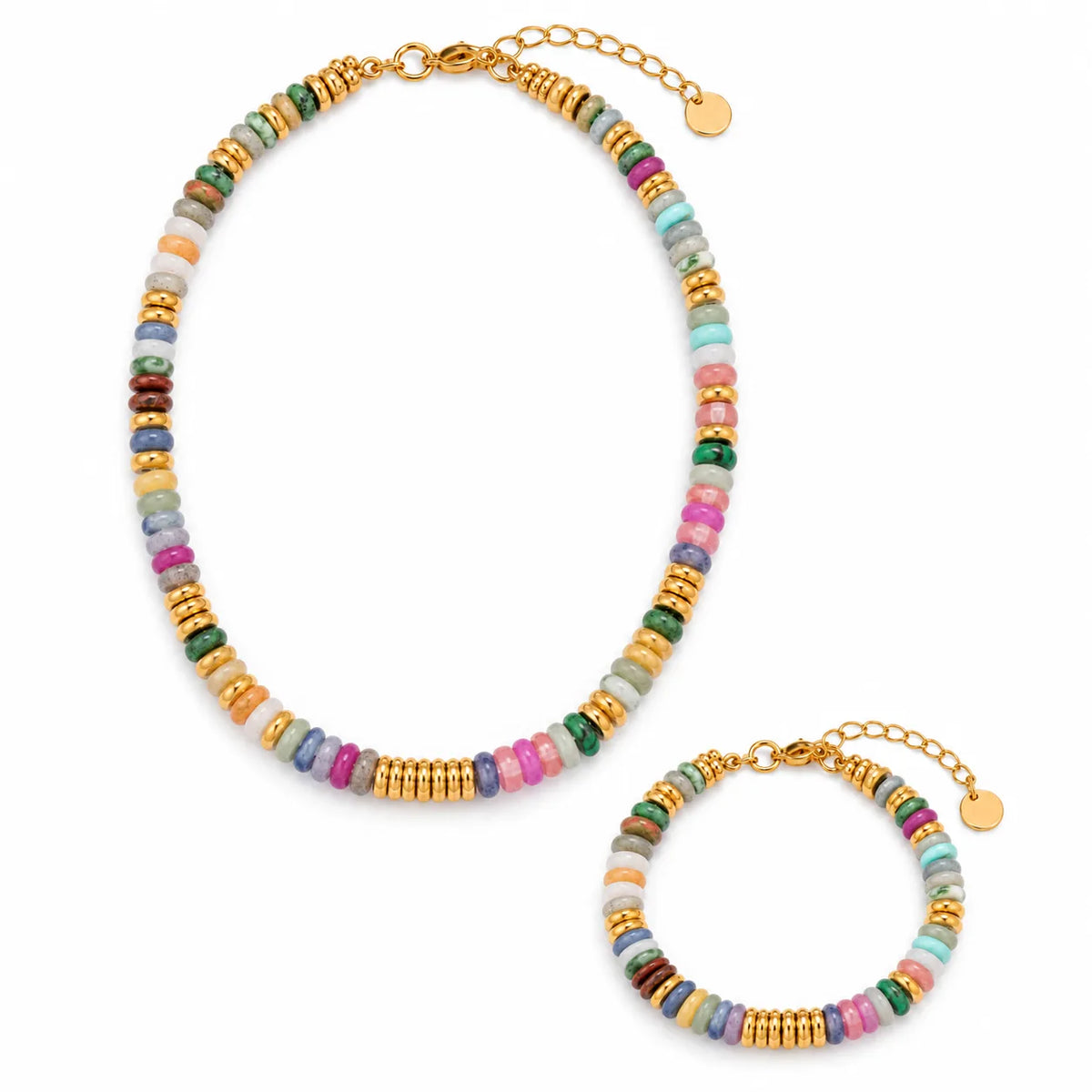 Wholesale Gold-Tone Stone Bead Jewelry Set | US JEWELRY WHOLESALE