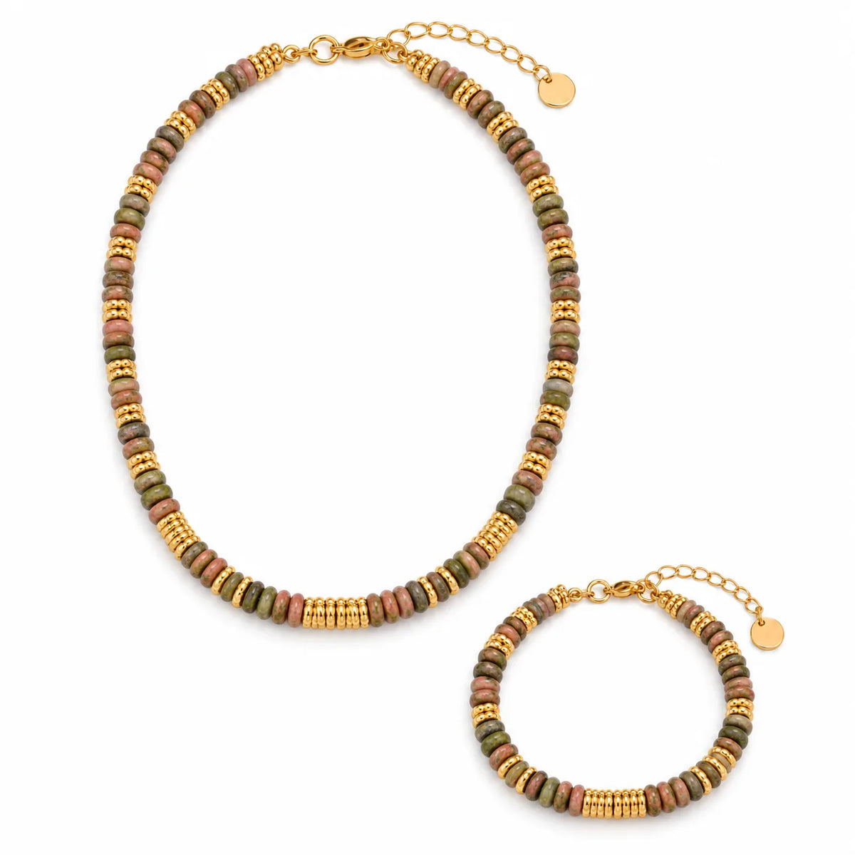 Wholesale Gold-Tone Stone Bead Jewelry Set | US JEWELRY WHOLESALE