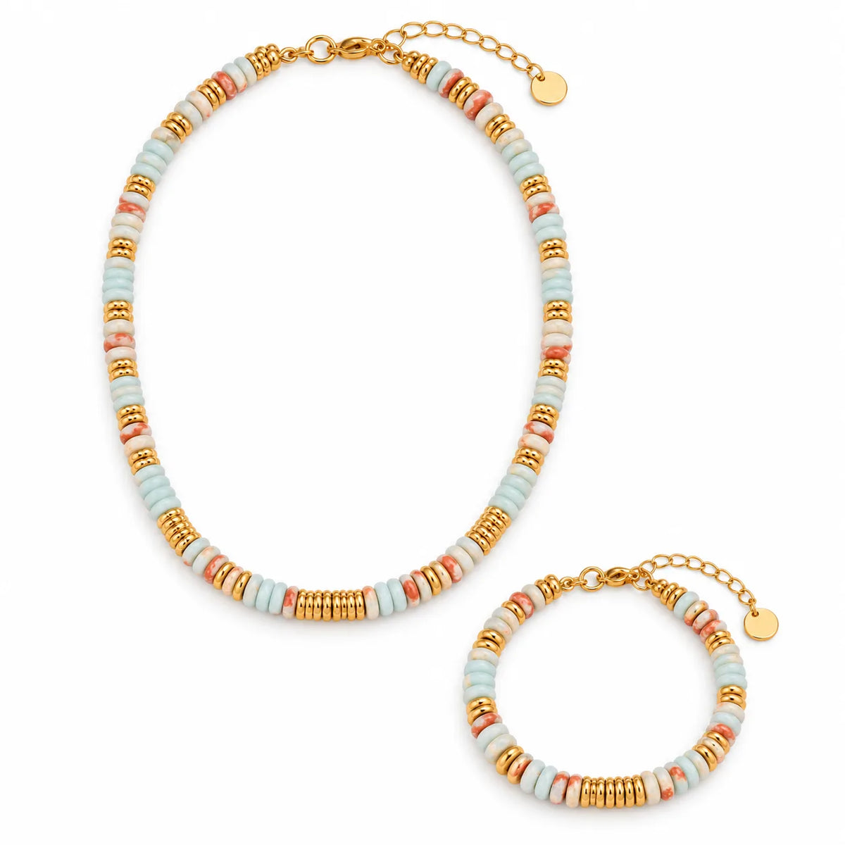 Wholesale Gold-Tone Stone Bead Jewelry Set | US JEWELRY WHOLESALE