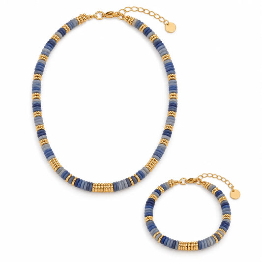Wholesale Gold-Tone Stone Bead Jewelry Set | US JEWELRY WHOLESALE