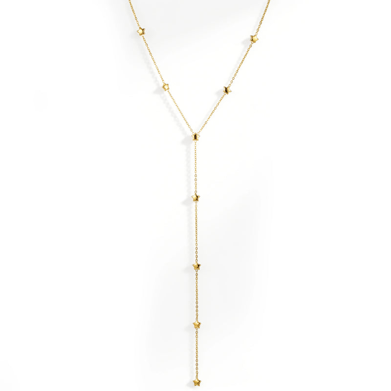 Gold-Plated Stainless Steel Y-Drop Necklaces