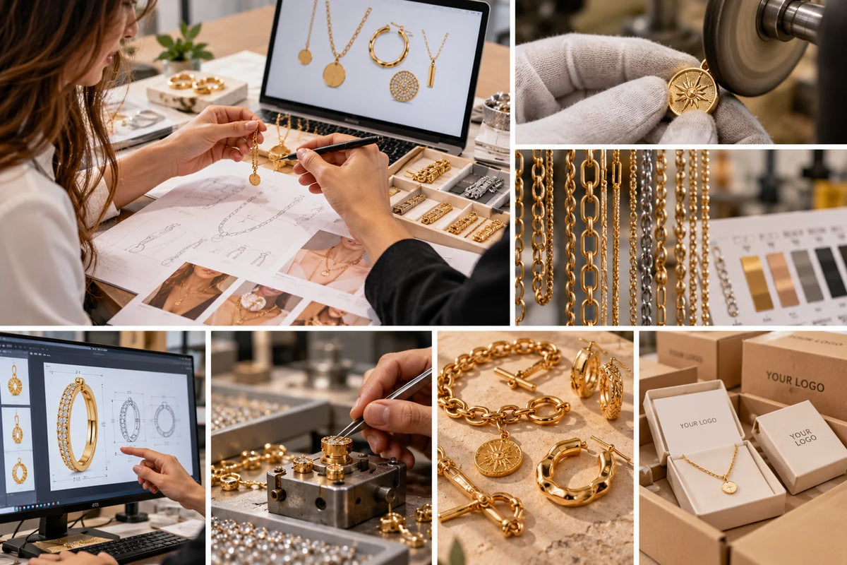 Factory-direct custom jewelry manufacturing for private-label wholesale collections